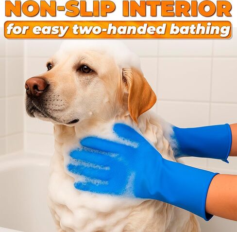 ALPENKOK 1 Pair Silicone Gloves for Washing Dishes – Tear-Resistant Silicone Dishwashing Gloves with Scrubber |Household Use in Kuwait