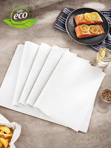 Smartake 120pcs أوراق ورق البرشمان ، ورقة عمود شهادة جامعية قبل 12x16 بوصة للخبز للخبز ، ورق الخبز غير القصوى ، لب الخشب الطبيعي ، لمقلاة الهواء ، فرن شواء الرف (غير مبيد) in Kuwait