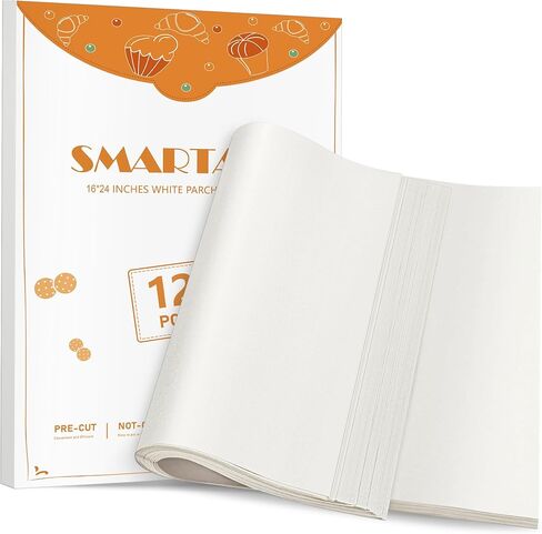 Smartake 120pcs أوراق ورق البرشمان ، ورقة عمود شهادة جامعية قبل 12x16 بوصة للخبز للخبز ، ورق الخبز غير القصوى ، لب الخشب الطبيعي ، لمقلاة الهواء ، فرن شواء الرف (غير مبيد) in Kuwait