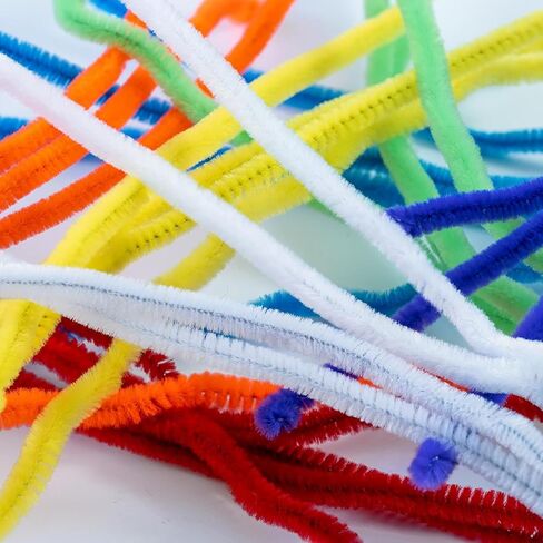 Essentials By Leisure Arts Chenille Stems White 12" 3Mm 25Pc - Versatile Pipe Cleaners for Crafts, DIY Projects, and Decorations - Bright, Flexible Craft Pipe Cleaners in Saudi Arabia