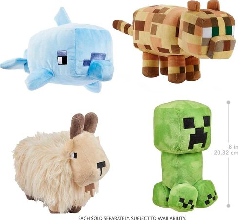 Mattel Minecraft Basic Plush Plush Soft Dolls ، فيديو ألعاب مستوحاة من ألعاب الفيديو للأطفال والمعجبين الذين تتراوح أعمارهم بين 3 سنوات. in Kuwait