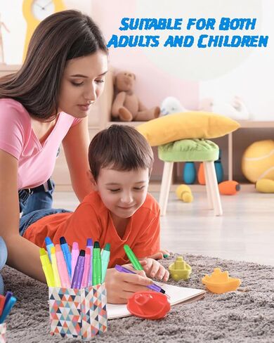 12 Colors Silky Gel Crayons, Twistable Crayons, Washable, Easy-Grip in Saudi Arabia