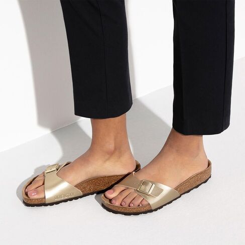 Birkenstock Women's Mules Madrid Birko-Flor Gold Sandal, 8 in Saudi Arabia