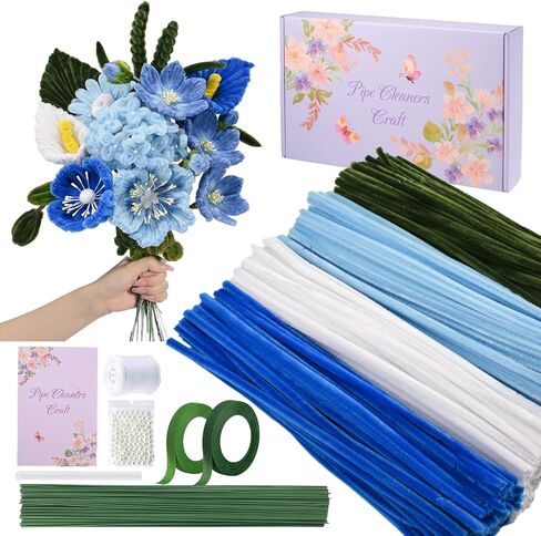 Lansinlife 400 PCS Pipe Cleaners مجموعة حرفية ، 4 منظفات أنابيب وردية متشددة ، تنبع من تشنيل لمجموعة مصنع زهرة DIY مع سيقان الأزهار ، شريط البستنة ، السلامة ، الشريط لهدية باقة DIY (الوردي) in Saudi Arabia