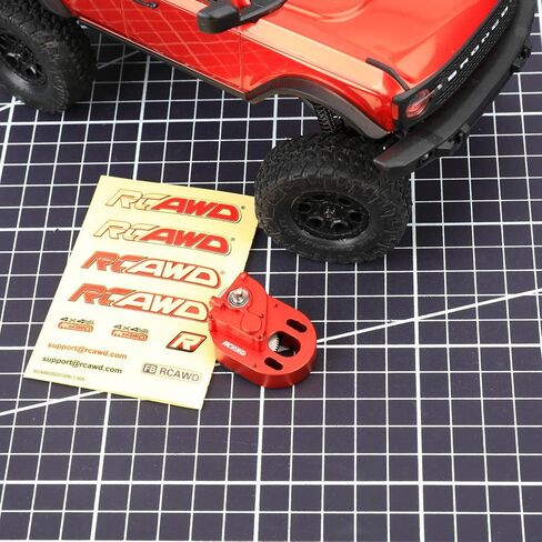 RCAWD SCX24 Transmission Case No-Motor Full Metal 370 Gearbox for AXIAL 1/24 SCX24 Red in Saudi Arabia