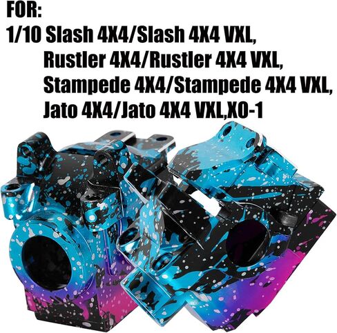 RC REANBOX TRANSMISSERDASE ERDARDRADERS أجزاء لـ 1/10 SLASH/RUSTLER/Stampede/Jato VXL 4X4 4WD ، XO-1 ، علبة مربع الموجة الخلفية الأمامية للألومنيوم ، استبدل #6880 #6881 ، Navy Blue in Kuwait