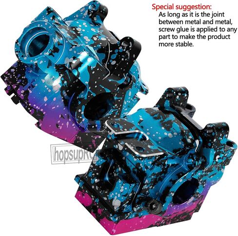 RC REANBOX TRANSMISSERDASE ERDARDRADERS أجزاء لـ 1/10 SLASH/RUSTLER/Stampede/Jato VXL 4X4 4WD ، XO-1 ، علبة مربع الموجة الخلفية الأمامية للألومنيوم ، استبدل #6880 #6881 ، Navy Blue in Kuwait