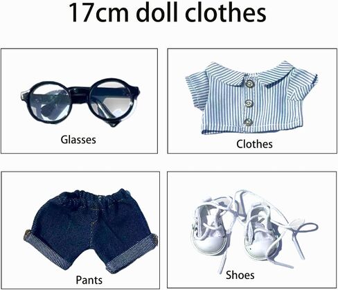 17cm Dolls Clothes - 6.7 Inches Cute Clothes Outfit & Accessories,17CM Doll of The House Accessories Outfits (Style-A) in Saudi Arabia
