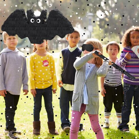 Jenaai Halloween Piñata 16 x 7 x 3 Inch Halloween Bat Piñata for Kids with Stick Blindfold and Confetti for Boys Girls birthday Party Decorations in Saudi Arabia