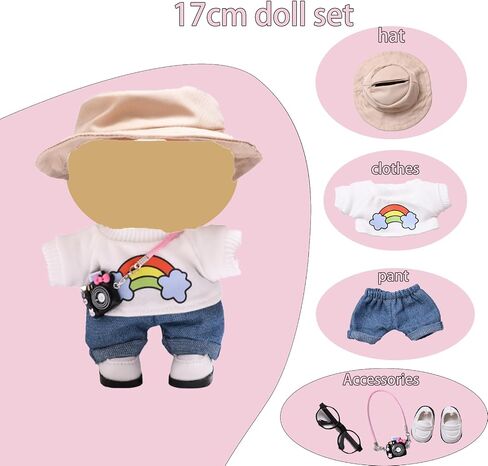 17cm Dolls Clothes - 6.7 Inches Cute Clothes Outfit & Accessories,17CM Doll of The House Accessories Outfits (Style-A) in Saudi Arabia