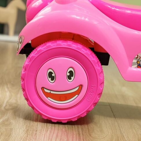 QABA Toddler Push Car ، قدمًا من القدم إلى أرضية مع قرن وضوء وموسيقى وعجلة قيادة وجهاز مضاد للخلل وتحت تخزين المقاعد ، سيارة انزلاق للأطفال للفتيات الفتيات 18-36 شهرًا ، أزرق in Saudi Arabia
