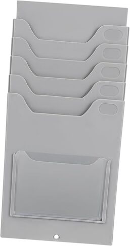 Uonlytech Wall Mounted Card Holder Rack Attendance Cards Organizer for Warehouse Supplies Efficient Goods Information Management Space Saving Design for Easy Access in Saudi Arabia