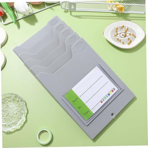 Uonlytech Wall Mounted Card Holder Rack Attendance Cards Organizer for Warehouse Supplies Efficient Goods Information Management Space Saving Design for Easy Access in Saudi Arabia