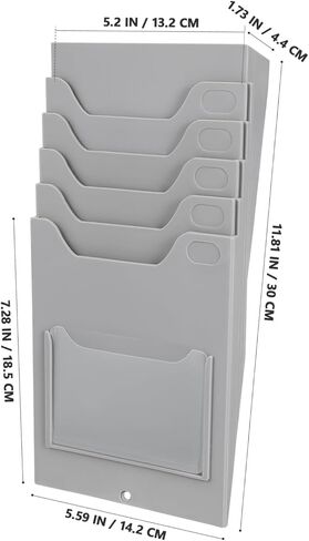 Uonlytech Wall Mounted Card Holder Rack Attendance Cards Organizer for Warehouse Supplies Efficient Goods Information Management Space Saving Design for Easy Access in Saudi Arabia
