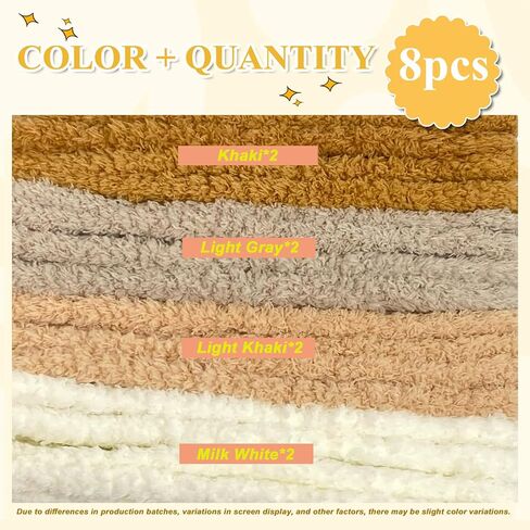 8 Chenille Stems Thick Pipe Cleaners Pastel Craft with 100+ Accessories- Fluffy Fuzzy Sticks for DIY Animal Crafts, Festival Decoration - Handmade Birthday Gift Set (39"x0.78", 4 Colors) in Saudi Arabia