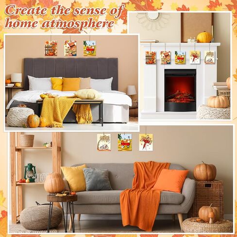 Cochie 10pcs كبيرة الهالوين الحرف الخشبية غير المكتملة للطلاء للأطفال البالغين ، والزخارف الخشبية السائبة للطلاء ، وشرائح الخشب الشبح القابلة للطلاء القابلة للطلاء مع الحبال in Saudi Arabia