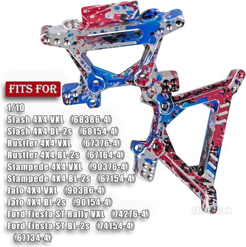 يتصاعد صدمة برج صدمة الألومنيوم جزء من 1/10 Slash Rustler Stampede Jato 4x4 (VXL) (BL-2S) 4WD ، F0RD Fiesta St Rally (VXL) (BL-2S) ، RC الأمامية الصدمة الخلفية القفزات ، التيتانيوم ، التيتانيوم in Saudi Arabia