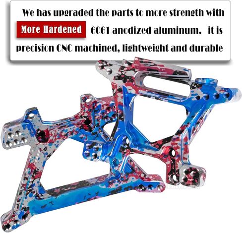 يتصاعد صدمة برج صدمة الألومنيوم جزء من 1/10 Slash Rustler Stampede Jato 4x4 (VXL) (BL-2S) 4WD ، F0RD Fiesta St Rally (VXL) (BL-2S) ، RC الأمامية الصدمة الخلفية القفزات ، التيتانيوم ، التيتانيوم in Saudi Arabia