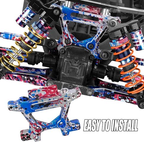 يتصاعد صدمة برج صدمة الألومنيوم جزء من 1/10 Slash Rustler Stampede Jato 4x4 (VXL) (BL-2S) 4WD ، F0RD Fiesta St Rally (VXL) (BL-2S) ، RC الأمامية الصدمة الخلفية القفزات ، التيتانيوم ، التيتانيوم in Saudi Arabia