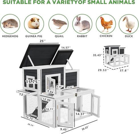 كتكوت كوب ، خارجي محمولة الدجاج تشغيل قفص مثلث خشبي السمان مع قفص الدواجن الأسلاك التهوية للحيوانات الصغيرة (الخشب الطبيعي) in Kuwait