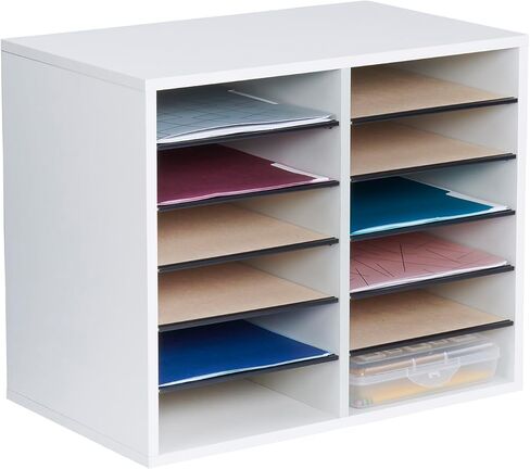منتجات Safco Wood Literature Literature Organizer ، 16 مقصورة ، خشب رمادي in Kuwait