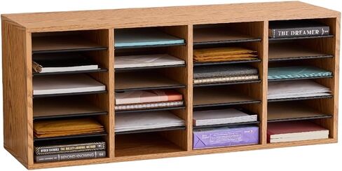 منتجات Safco Wood Literature Literature Organizer ، 16 مقصورة ، خشب رمادي in Kuwait