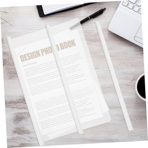 Uonlytech A4 Slide Binder Rod Rod 10 قطعة تقرير مجموعة أشرطة ربط بلاستيكية لمستندات الأوراق فضفاضة للاستخدام المكتبي والمدرسة in Kuwait