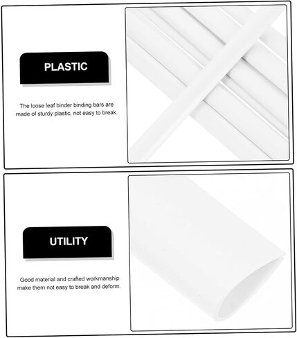 Uonlytech A4 Slide Binder Rod Rod 10 قطعة تقرير مجموعة أشرطة ربط بلاستيكية لمستندات الأوراق فضفاضة للاستخدام المكتبي والمدرسة in Kuwait