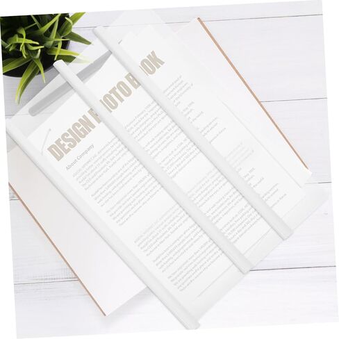 Uonlytech A4 Slide Binder Rod Rod 10 قطعة تقرير مجموعة أشرطة ربط بلاستيكية لمستندات الأوراق فضفاضة للاستخدام المكتبي والمدرسة in Kuwait