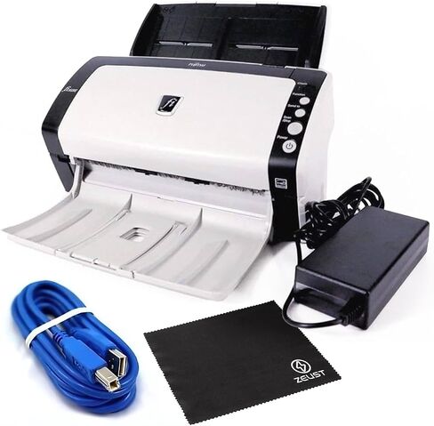Fujitsu FI -6130Z SCANNER DUPLEX DOCUNTER للكمبيوتر - استلام سريع وماسح ضوئي للصور مع وحدة التغذية ، كابل USB وقماش التنظيف - حل مسح سطح المكتب عالي السرعة للصور ، الصور (متجددة) in Saudi Arabia