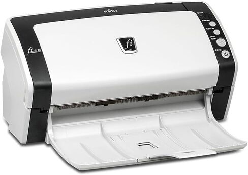Fujitsu FI -6130Z SCANNER DUPLEX DOCUNTER للكمبيوتر - استلام سريع وماسح ضوئي للصور مع وحدة التغذية ، كابل USB وقماش التنظيف - حل مسح سطح المكتب عالي السرعة للصور ، الصور (متجددة) in Saudi Arabia