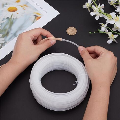 BENECREAT 5mm x 21.87 Yards Plastic Corset Boning, Clear White Sewing Corset Boning, Plastic Continuous Boning for Corsets, Bridal Gowns, Evening Gowns, Hats, Nursing Cap in Saudi Arabia