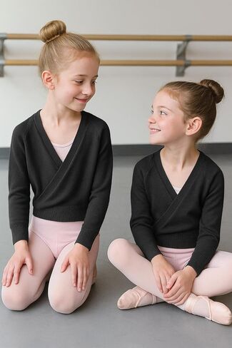 Tegmk Girl's Women's Dance Wrap Sweater Ballet Top Warm up for Leotards, Dress in Kuwait