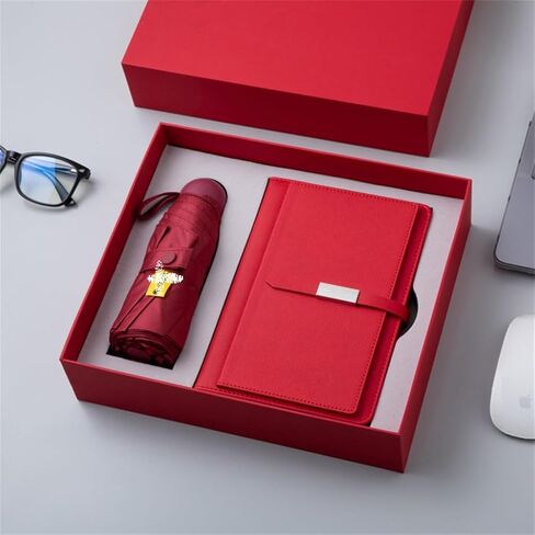 Business Buckle Meeting Notebook Thickened Notebook Umbrella Gift Set in Saudi Arabia