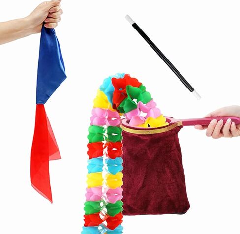 6pcs مجموعة خدعة سحرية لعروض المسرح | مجموعة سحرية سهلة مع حقيبة تغيير ، حرير تلاشي وأكثر | عظيم للمبتدئين in Saudi Arabia