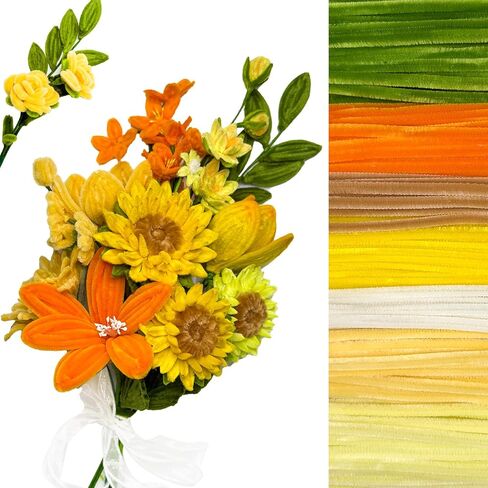 400 PCS Cleaners Cleaners Craft ، 7 ألوان تشنيل ينبع بالجملة ، Limpia pipas para flores ، مجموعة زهرة منظف الأنابيب مع 20 جهازًا الأزهار الخضراء (الأزرق) in Saudi Arabia