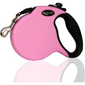 Medium 16 FT Retractable Dog Leash – Adjustable Hands-Free Leash for Dogs Up to 44lbs, Tangle-Free Nylon with Ergonomic Grip for Walking, Training & Outdoor Safety Red M in Saudi Arabia