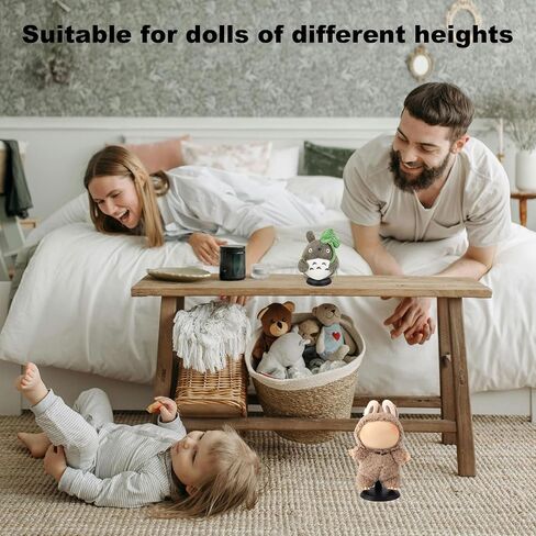 3pcs Doll Stand, Adjustable Doll Display Stand Figure Holder Toy Display Support Accessories for Home Office Decoration (White, Dolls Not Included) in Saudi Arabia