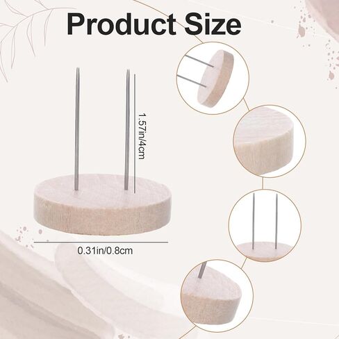 24 PCS Positive Crochet Doll Stands Wooden, Wooden Base Single Dual Needle Holder for Crochet Dolls Figurines Knitted Doll Display Stand for Positive Potato, Base Holder for Support Pickle Animal Toys in Kuwait