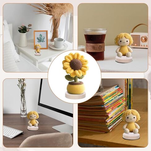 24 PCS Positive Crochet Doll Stands Wooden, Wooden Base Single Dual Needle Holder for Crochet Dolls Figurines Knitted Doll Display Stand for Positive Potato, Base Holder for Support Pickle Animal Toys in Kuwait