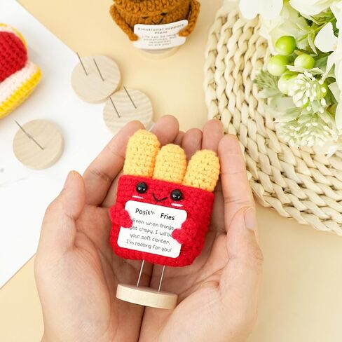 24 PCS Positive Crochet Doll Stands Wooden, Wooden Base Single Dual Needle Holder for Crochet Dolls Figurines Knitted Doll Display Stand for Positive Potato, Base Holder for Support Pickle Animal Toys in Kuwait