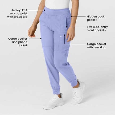 WonderWink W123 Women’s Comfort Waist Cargo Jogger Pant — Navy, X-Large Tall in Saudi Arabia