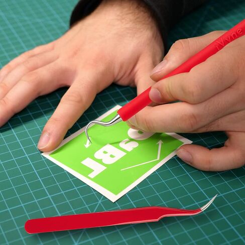 iVyne 2pcs Silicone Weeding Tools for Vinyl Cricut with Crafting Tweezer and Weeder Tool for Vinyl, Basic Vinyl Weeding Tool Kit for Silhouette Cameo, Craft Accessories, HTV and Adhesive Vinyl (Green) in Kuwait