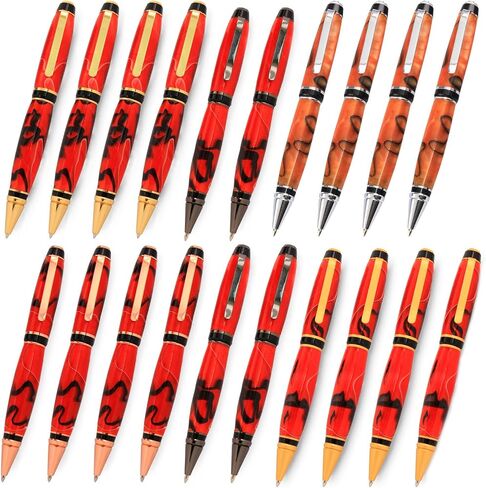 Cigar Pen Kit - Variety, 20 Pack, Includes 4 Chrome, 4 Copper, 4 Gold, 4 Gun Metal, 4 Satin Gold in Saudi Arabia