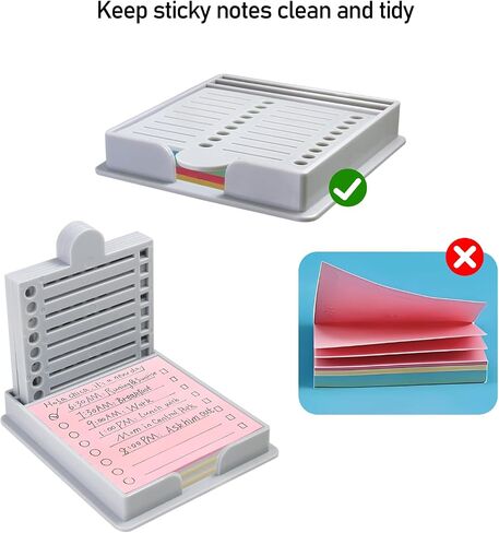 MXFIV Sticky Note حامل مع 5 استنسل مختلف ، 3 × 3 ملاحقة ملطخة stency وحامل ، stency الملاحظة مثالية لقوائم المهام ، المنزل ، المكتب ، أكريليك رمادي بوست هو حامل ملاحظة in Saudi Arabia