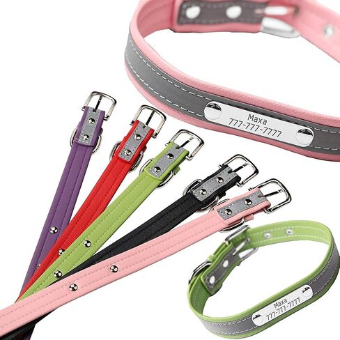 Personalized Reflective Cat Collars with Name Tag and Plated,Engraved Custom Cat Collar with Name and Phone,Kitten Collar with Safety Buckle Adjustable for Cats and Kitten(Blue) in Kuwait