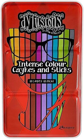 Ranger Dylusions Color Color Caykes & Sticks ، 12 Caykes & 12 Sticks ، مجموعة 1 in Saudi Arabia
