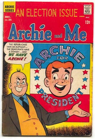 Archie And Me #25 1968-BETTY-ARCHIE FOR PRESIDENT good in Saudi Arabia