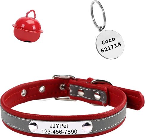 Personalized Reflective Cat Collars with Name Tag and Plated,Engraved Custom Cat Collar with Name and Phone,Kitten Collar with Safety Buckle Adjustable for Cats and Kitten(Blue) in Kuwait