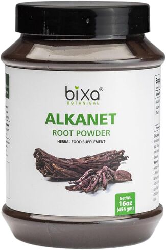 bixa BOTANICAL Alkanet Root Powder | Ratanjot/Arnebia Nobilis | Antioxidant | Gluten Free, Non-GMO, Steam Treated, Vegan, 100% Pure.(200 Grams / 7 OZ) in Saudi Arabia